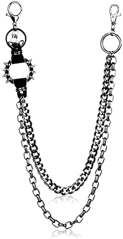 OOTSR Gothic Hosenkette - Punk Jeanskette Mit Kreuz Anhänger Für Damen Herren