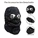 THA BORT Winter Thermal Hat with Glasses Windproof Ski Mask Cap Fashion Warm Hat for Cycling with Detachable Goggles Trapper Hats Yellow