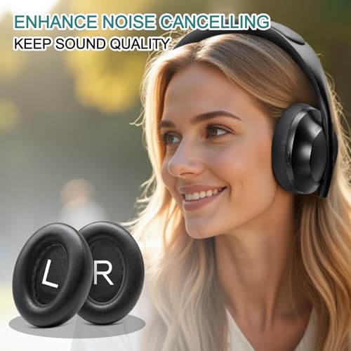 Gvoears Ear Pads Replacement para auriculares Bose 700 Noise Cancelling, Cojines de espuma viscoelástica y cuero de proteína para Bose NC700 (Negro) miniatura 6