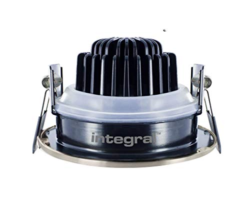 Integral LED 92MM C/Out 430Lm 6W 3000K 36° Beam Angle Fire Rated Tiltable Downlight - Satin Nickel - Image 3