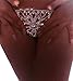 Produktbild Eyraevor Damen Strass Unterhose Bauch Taille Kette Kristall Dessous Panty G-Strings Strings Körperkette Schmuck -  Silber -  Einheitsgröße
