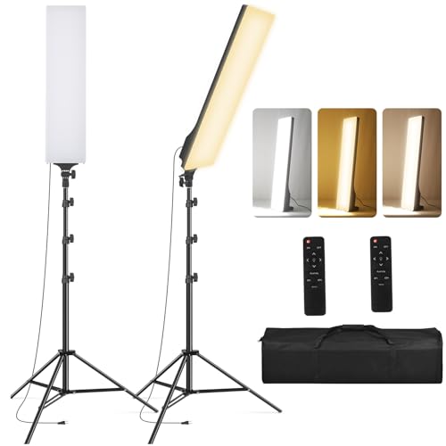 2 Pack LED Video Light Kit 23.6", SEDGEWIN Photography Lighting 2500-7500K Dimmable Photo Studio Light 36W Streaming Light with Remote Control & Stand for YouTube TikTok Video Recording Gaming by SEDGEWIN - Used condition - US$65.95