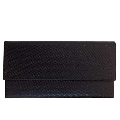 JNB Metallic Flat Clutch, Black