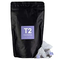 T2 Tea French Earl Grey Black Tea Bags in Foil Refill Bag, 60-count