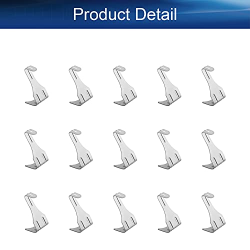 Image of 54 x 29mm Solid Moulding Picture Hooks Hangers Rail Hanging Hook Galvanized Finish, for Home Wall Picture Exhibition Art Work Hardware Sliver Tone 6pcs