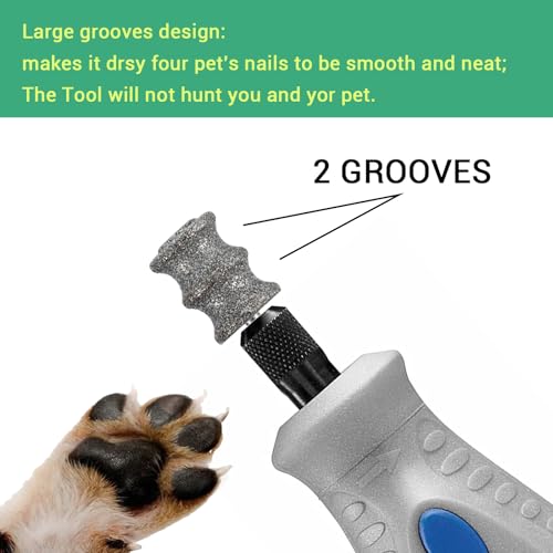 Classicseali 2pcs Diamond Rotary Nail Grinder Bits,2.35 mm Handles Double Dog Nail Bit, Durable Diamond Bit, Grinding Tool for 1/8 In Handle Dogs and Pet Nails Trimming,Silver
