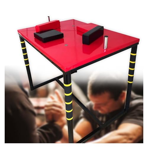 Arm Wrestling Battle Table, Thick EVA Foam Material Arm Wrestling Table, All Steel Material, Professional Arm Wrestling Muscle Exerciser for Family or Office, Gym Club Entertainment(Red)