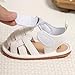 HsdsBebe Infant Baby Boys Girls Summer Beach Sandals Breathable Athletic Anti-slip Soft Sole Newborn First Walker Crib Shoes(HM5220 white,3)