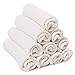 ABirdon 10 Pcs Muselinas Bebe 100% Algodon, 25x25cm Toalla de Baño, Extra Suave Absorbente, 6 Capas Toalla Facial Infantil para Niños (Blanco)