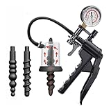 Anal Plug Vacuum Pump Enlarger Butt Plug Rose Bud Twist Drill Valve Suction, Prostate Massager Sex Toys Stimulation with Silicone Plug for Anal Training SM Men Women Adult Couples