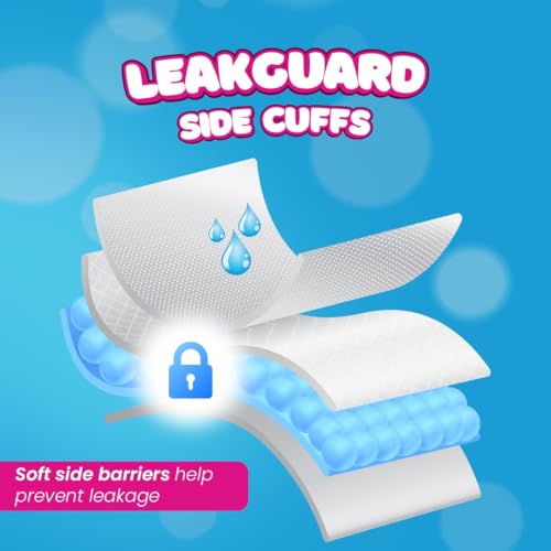 Image of Doobidoo Classic Baby Diaper Pants - M Size | High Absorbency with Cottony Bubble Soft Topsheet, Anti-Leak Side Cuffs & Rash-Free Comfort | Gentle Protection (7-12 kg) - Pack of 1 | 34 Count