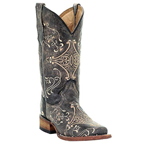 Corral Boots Women's L5078 Circle G Embroidery Leather Cowgirl Boots2