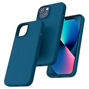 TOCOL Silicone for iPhone 13 Case 6.1-Inch, Liquid Silicone Multi-Color Slim Silky-Soft Touch Anti-Scratch Shockproof Protective Phone Cover, Midnight Blue