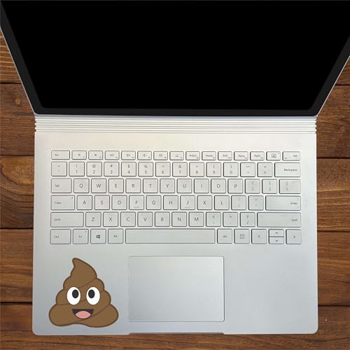 Image of StickerTalk Smiling Face Poop Emoji Vinyl Stickers, 1 Sheet of 2 Stickers, 3 inches by 3 inches Each