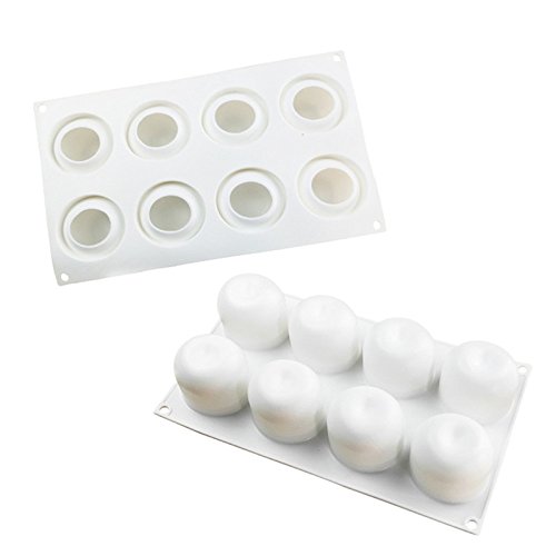 1PC 8x 3D Moule de Silicone en Forme de Pomme Moule de Gâteau Mousse pour Glace Chocolat Pâtisserie Dessert et Outil de Ustensiles de Cuisson