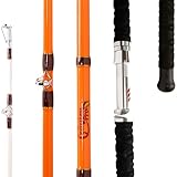 Catfish Pro Tournament Series 2.0 Glow Rod 7'6" One-Piece Spinning or Casting, M, MH, H Action, Sun-Activated Glow-in-The-Dark Rod, Anti-Slip Super Grip Handle, Stainless Steel Guides