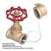 1/2in Stop Valve, Vintage Valve Retro Tee Stop Valve Table Pipe Lamp Switch Industrial Lamp Stop Valve with Wire for Industrial Accessories
