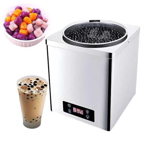 Calentador de Perlas Comercial y Olla Aislante para Tapioca, 300 W-600 W, Rango de Control de Temperatura: 30-100 °C, Panel táctil de 3 l/7 l, para Sushi, arroz (3L)
