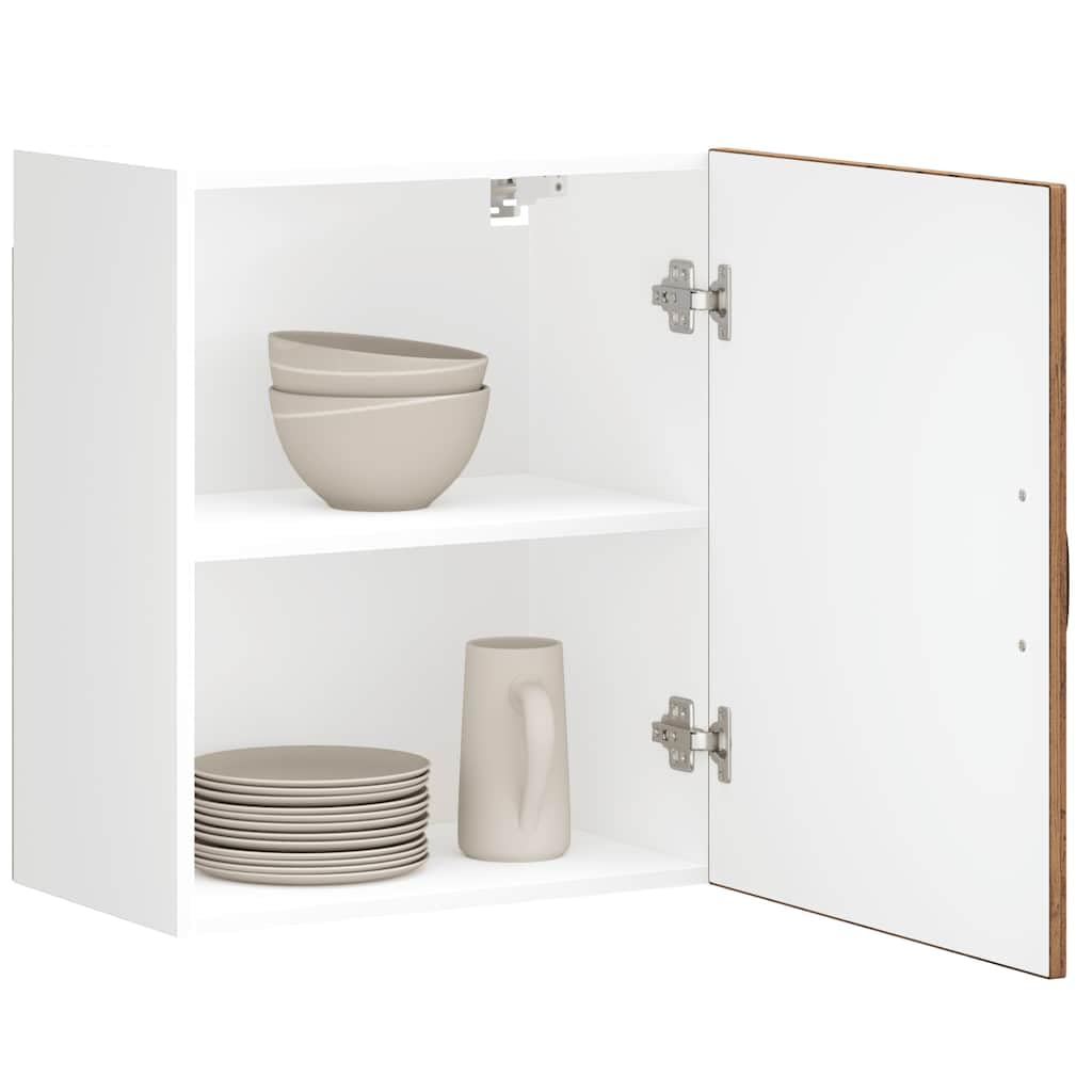 Szafki kuchenne wiszące 2 szt. Kalmar wygląd starego drewna materiał drewnopochodny 50 x 31 x 60 cm przestrzeń do przechowywania szafka wisząca z drzwiami do kuchni jadalni przechowywania i