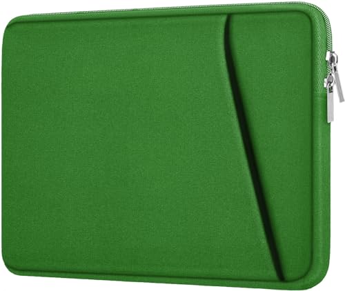 Image of 14 inch Laptop Sleeve, Shockproof Protective Computer Cover, Durable Carrying Bag Laptop Case Compatible with 14 inch MacBook Air /Pro HP Asus Lenovo Notebook, Dark Green