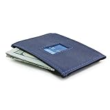DASH Co. Slim Wallet 4.0 for Men - Travel RFID Blocking (Non-RFID Horizontal Navy)