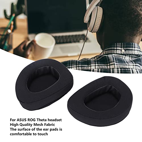 Earpads Replacement Pad, Headset Ear Pads Breathable Mesh Fabric Headset Ear Cushion Pads for ROG Theta Headset - Image 4