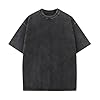 Personalised Tshirt for Men Heavy Cotton Custom T Shirt Printed Vintage T-Shirt with Photo Text Print Your Own T-Shirts Customised Tee Shirt Shirts Fashion Customisable Tops Black 4XL #3
