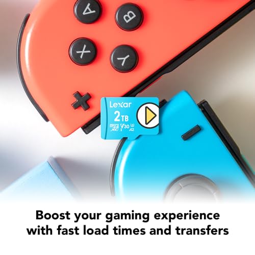 Image of Lexar 2TB Play Blue Micro SD Card, UHS-I, C10, U3, V30, A2, 4K, Up to 160MB /s microSDXC Memory Card, Expanded Storage for Nintendo-Switch 1, Gaming Devices, Smartphones, Tablets (LMSPLBL002T-BNNNU)