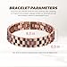 Magnetic Copper Bracelets for Men - 99.99% Pure Copper Magnetic Therapy Bracelets with Double Row Ultra Strength Magnets Adjustable Bracelet Length with Size Adjustment Tool and Gift Box (Copper-03)