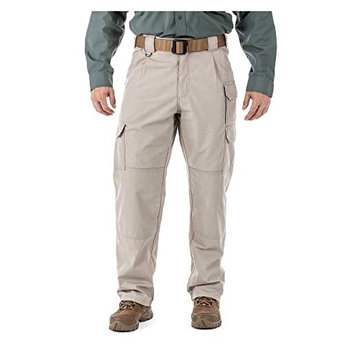 5.11 Tactical Men's Active Work Pants, Superior Fit, Double Reinforced, 100% Cotton, Style 74251, 44Wx30L, Grey