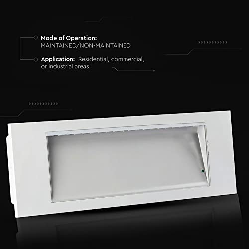Lámpara LED de emergencia empotrable de 3,8W con luz blanca de 6000K 8