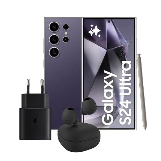 Samsung Galaxy S24 Ultra Smartphone AI, Caricatore incluso, Display 6.8'' QHD+ Dynamic AMOLED 2X, RAM 12GB, 1TB, Titanium Violet + Galaxy Buds2 Pro Cuffie Bluetooth True Wireless Graphite