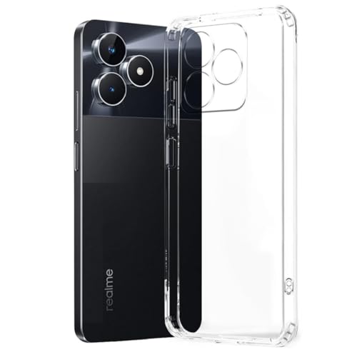 Image of COVERBLACK Rubber Back Cover for Realme N53 - RMX3761 - Transparent