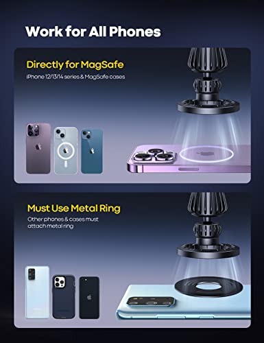 Lamicall Fits Magsafe Car Mount - [20 Super Magnets] Magnetic Car Phone Mount, Air Vent Cell Phone Holder Clip, Magsafe Accessories For Iphone 14 13 12 Pro Max Plus Mini & Magsafe Case & All Phones #TOP4