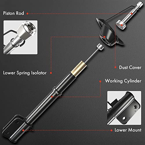 A-Premium Front Struts Compatible with Nissan Altima [FWD] 2019-2024 - 2x Replacement Suspension Bare Strut Shock without Coil Spring by A-Premium - Image 2