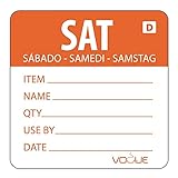 Vogue auflösbare Etiketten Samstag orange