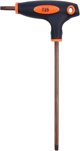 Antrader S2 Steel T25 Torx Screwdriver,Anti Tamper Proof Torx Key | T-Handle Dual End Wrench,High Hardness Alloy Steel Shaft,Non-slip Ergonomic Grip, Labor-saving & Easy Operation