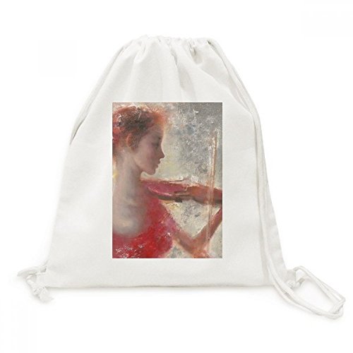 Peinture à l'huile sur toile sac à dos cordon aux finitions soignées