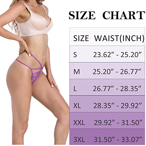 5 Pieces Panties Seamless No Show Stretchy G String Thongs Women Underwears Medium #TOP6