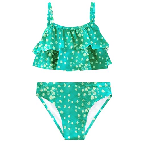 Image of GALLDEALS Girls 3 Piece Swimsuit Bathing Suits Bikini with Cover Up Skirt 3 to 12 Years