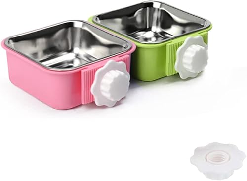 Cuenco extraíble de acero inoxidable para perros, cuencos extraíbles para alimentos y agua, tazones con soporte para pernos para gatos, cachorros,