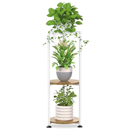 iDavosic.ly 3 Tier Corner Metal Plant Stand Indoor, 34 In Tall, W...
