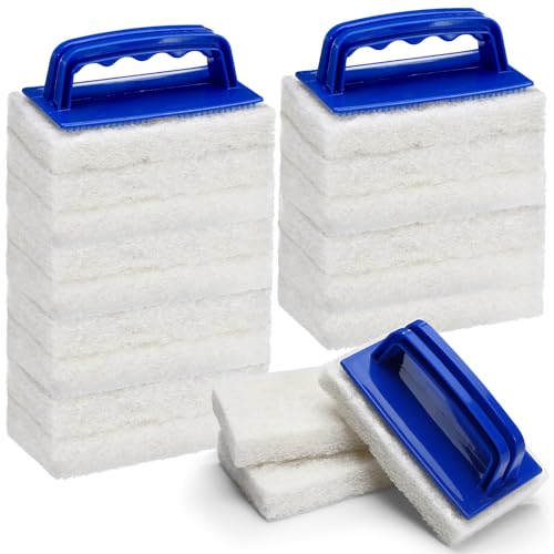 Image of Maxdot 18 Pcs Handled Bath Scrubber Sponge Scrub Pad with Handle Cleaning