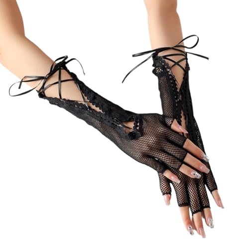 Womens Short Gloves for Wedding Bridal Party Evening Net Cosplay Dress Gloves