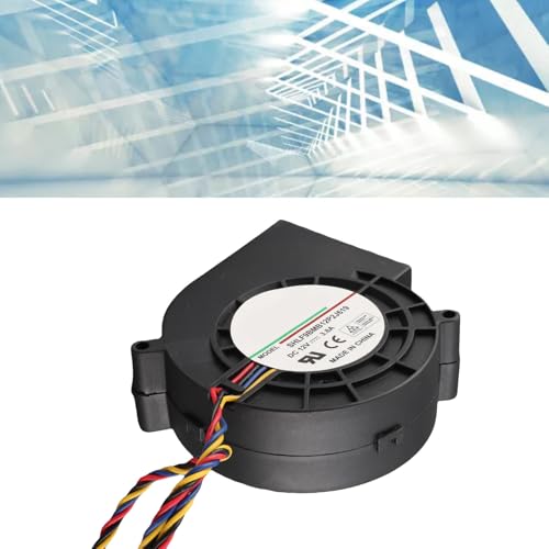 Ventilateur Centrifuge 12 V - Double Roulement à Billes, 190 CFM, 7500 Tr/min - Refroidissement Serveur, Réseau, Armoire