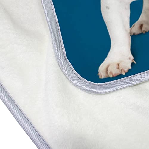 Usa Flag Bulldog Throw Blanket For Sofa Couch, Soft Cozy Warm Bed Blankets Gift For Kids Adults Girl Boys 50 X 60 In #TOP4