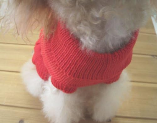 Miniatura 4 de Tangpan suéter con cuello de tortuga para perros, s, Rojo