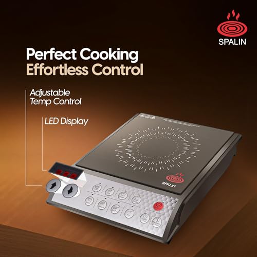 Image of ChefPro IC Induction Cooktop 2000W | Push Button Control | 8 Cooking Modes | Auto Shut-Off & Overheat Protection | BIS Approved | Fast Heating Portable Induction Stove (Black)
