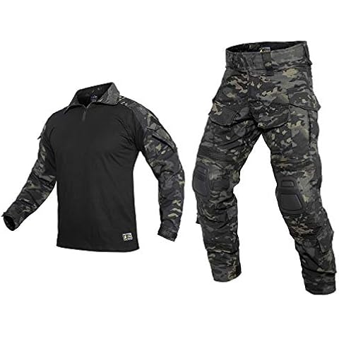 YEVHEV G3 Combat Suit Military Apparel Set Tactical Camouflage Clothing Hunting Uniform Paintball Gear with Knee Pads for Men Cover