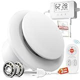 SBONNI Aspiratore Bagno 100mm 3 Velocità, Ventola Aspirazione con Sensore di Umidità Temperatura Timer Telecomando, Silenzioso Potente Ventilatore Bagno Cucina Cantina, Estrattore Aria P109